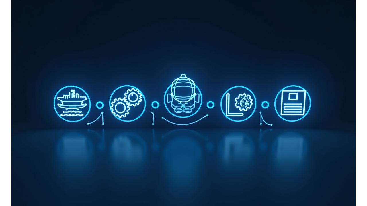 精密測深データの取得から3Dモデリング、最終レポート作成までのプロセスを示すフローチャート