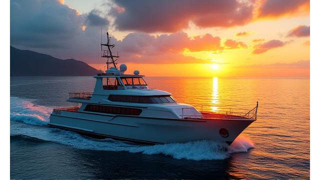 ある地域の漁協の漁船が、遠洋の豊かな漁場へ向かう様子。デジタル海図がブリッジに表示されている