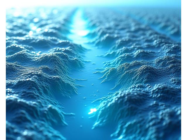 海底地形の3Dモデルが詳細に描かれている様子